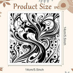CHGCRAFT Artistic Pattern Polymer Clay Texture Sheets Fumes Silicone Stamp Water Flow Clay Texture Mat Modeling Pattern Pad for Jewelry and Clay Earrings Tools, 5.5x5.5 inch