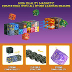 100PCS Magnetic Blocks - Build Magnet World Kids Building Toy, Magnetic Tiles Building Blocks Toddler STEM Montessori Toy Sensory Outdoor Toys for 3+ Year Old Boys&Girls, Christmas Birthday Gift