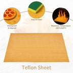 Teflon Sheets for Heat Press - 8 Pcs 16 in x 12 in Reusable and Non-Stick Teflon Paper with 8 Rolls Waterproof and Oilproof Heat Resistant Tape, No Residue with High Insulation for Printing