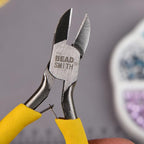 The Beadsmith Color-ID Side Cutter – 5 inches (127mm) – Yellow Comfort Grip Handle – Polished Steel Head and Double-Leaf Spring - Tool for Jewelry Making