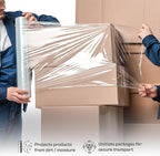 PSBM 4 Rolls 18 Inch x 1500 Feet 80 Gauge Stretch Film/Wrap Heavy Duty, Industrial Strength Clear Shrink Wrap for Shipping, Packaging, Moving, Bundling or Storage