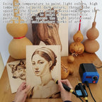LH55-1 wood burning kit,wood burning tool,digitally adjustable temperature wood burner kit,professional wood burner tool kit for adults beginners craft,pyrography pen (LH55-A pen)
