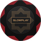 SLOWPLAY Nash Clay Poker Chips, 14 Grams Heavyweight Clay Composite, 40mm Large Chips in Bulk, Pack of 50 in Red Without Denomination