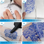 Tattoo Transfer Paper 100 Sheets, Thermal Stencil Paper for Tattooing A4 Professional Tracing with Crisp Transfer 4 Layer Stencil Paper 8.27" x 12" Tattoo Supplies for Studios & Beginners