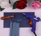 30 Pieces 7mm Sealing Wax Sticks for Glue Gun,PORXFLY Mini Wax Seal Sticks Great for Seals Stamp,Cards Envelopes,Wedding Invitations,Gift Wrapping,Wine Packages (Dark Blue)