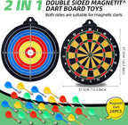 Magnetic Dart Board for Kids-12Magnetic Dart/Sticky Balls Or 2 Toy Gun+40 Foam Dart.Indoor/Outdoor Kids Games and Party Games,Christmas Birthday Gifts Toys for 3-12 Year Old Boys