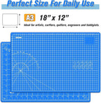 DIYSELF Cutting Mat: 12in18in, Self Healing, Double-Sided, Rotating - Ideal for Crafts, Sewing, Quilting