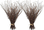 Uieke 100PCS Natural Dried Birch Twigs - 17 Inch Dried Plants Decorative Branches for DIY Crafts, Sticks for Vases Wedding Arrangements Home Wreath Decor