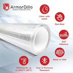ArmorDillo Clear Full 3mil Self- Adhesive Paint Booth Protective Film Wall Masking Film Self-Adhesive, Easy-Start, 36" x 200 ft. Washable, Asteroid-Proof...Probably