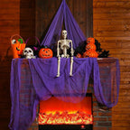 Boao Halloween Cheese cloth 84.65 x 590.55 Inch Purple Cheesecloth Roll for Crafts Large Cotton Muslin Gauze Fabric for Halloween Outdoor & Indoor Spooky Decoration