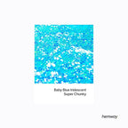 Hemway Glitter for Resin 100g Baby Blue Iridescent Metallic Crystals for Epoxy Craft Super Chunky Flakes Tumblers Wax Melt