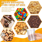 SATINIOR 12 Pack 12 oz Plastic Container Jars with Lids Round Clear Travel Cosmetic Container Slime Jars for Toiletries, Lotion, Cream, Ointments, Makeup, Rhinestone, Samples, Kitchen Storage(White)