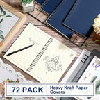 Yahenda 72 Pcs Spiral Notebook Bulk A5 Journal Lined 8.3'' x 5.5'' Writing Composition Paper Small Notepad Subject Notebook for Students Office Business Back to School Supplies (Deep Blue)
