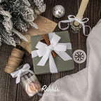 Ribbli Polyester White Velvet Ribbon,1 Inches Continuous10-Yard Spool,Christmas Ribbon for Gift Wrapping,Floral Bouquets, Home Decor