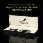 BEILUNER Black Personalized Pen,Stunning Luxury Lacquer With 24K Gold,Schneider Ink Refills,Multiple Fonts To Custom Rollerball,Gift Pen For Men & Women,Executive,Graduation,Christmas,Nice Pens