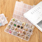2pcs Plastic Organizer Container Box with Adjustable Dividers, 36 Grids Clear Plastic Parts Organizer Box Compartment Container for Bead, Nail, Jewelry, Art, DIY Crafts, Fishing Tackle, Small Items.