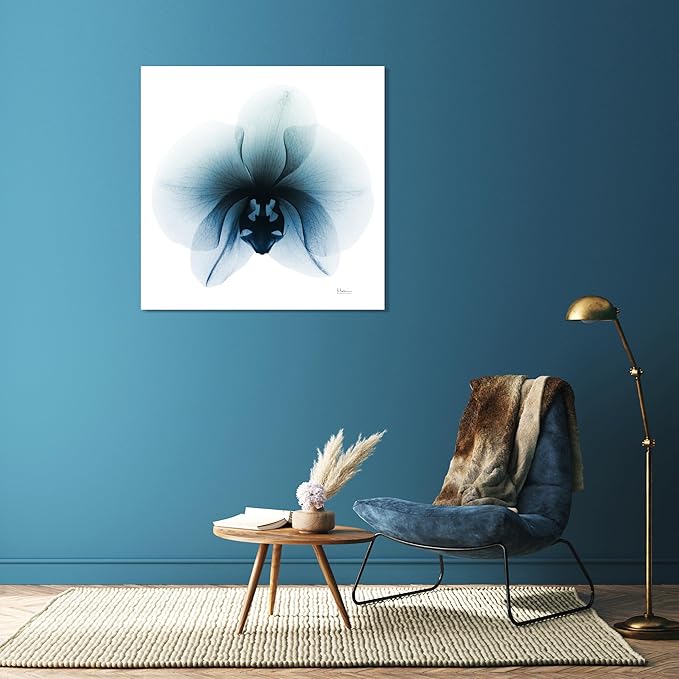 Empire Art Direct Frameless Free Floating Tempered Glass Panel Graphic Wall Art Ready to Hang, 38" x 38", Glacial Orchid