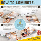 Thermal Laminating Pouches, 9 x 11.5 Inches, 5 Mil Thick, 20 Pack of Glossy Lamination Pouches, Fitted for Letter Size Laminating Sheets 8.5 x 11