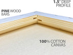 milo Stretched Artist Canvas | 30x40 inches | 4 Pack | 1.5” inch Thick Gallery Profile | 11 oz Primed Large Canvases for Painting, Ready to Paint Art Supplies for Acrylic, Oil