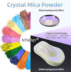 Crystal Purple Mica Powder for Epoxy Resin，Natural Shimmer Mica Powder Used for Coloring Resin Artwork, car Spray Paint, Candles, soap, Lip Gloss, Nail Polish(50g/1.7oz)
