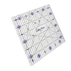 The Quilted Bear Quilting Rulers - Transparent Acrylic Non Slip Quilting, Patchwork & Sewing Ruler with Clear Black Lines & 30, 45 & 60 Degree Angles for Perfect Accuracy & Precision (6.5" x 6.5")