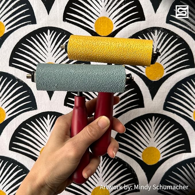 Speedball Soft Rubber Brayer, 2.5-Inch - Roller for Printmaking, Gel & Block Printing and Crafting - Made in USA