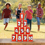 JOYIN 13 Pcs Carnival Party Bean Bag Toss Game, Sturdy Knockdown Can, Birthday Easter Party, Family, Best Outdoor and Indoor Games, Easter Egg Hunt for Classroom Gifts (Number Style)