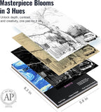 COOL BANK 76 Pack Art Supplies Sketching Kit with 100 Sheets 3-Color Sketchbook, Drawing Pencils Include Graphite Colored Charcoal Watercolor & Metallic Pencils, for Kids Adults Beginner Artists