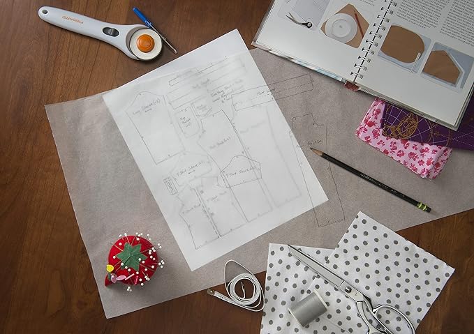 Bienfang Sketching & Tracing Paper Roll, White, 18 Inches x 50 Yards - for Drawing, Trace, Sketch, Sewing Pattern