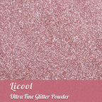 Fine Glitter for Nail Art, 100g/3.5oz Extra Fine Powder Packs for Epoxy Resin Art, Craft for Tumblers Candle Slime Making, Festival Body Face Eyeshadow Nail (Rose Blush)