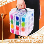 262 Pack Embroidery Thread Floss Kit Including 200 Colors 8 M/Pcs Cross Stitch Sewing Thread with Floss Bins and 62 Pcs Cross Stitch Tool,4-Tier Transparent Storage Box