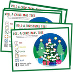 Roll A Christmas Tree Dice Game, Christmas Games for Families & Large Groups-25 Players, Xmas Party Games for Adults, Green Theme Winter Holiday Decorations White Elephant Gifts Ideas