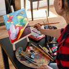 Professional Stretched Canvas Art Supplies, Acrylic, Oil, Watercolor, 20-Pack, 8x8 Inch, 5/8 Inch Profile, Cotton Canvas