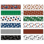 Adirasenotek 12 Rolls Sports Washi Tape,Rugby Football Washi Tape Set Decorative Paper Stickers Decorative Tape, DIY Craft Scrapbook Art Crafts Wrapping Decor for Gifts Wrapping