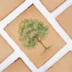 Wanderings Handmade Antique Deckle Edge Blank Paper - 8.25 x 11.7 - A4 Size Package of 50 - Recycled Watercolor Mixed Media Loose Leaf Paper for Writers Invitations Crafts - Thick 150 GSM