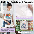 TECKWRAP Clear Transfer Tape for Vinyl -12INCH x 10 FT,White Alignment Grid for Heat Transfer Vinyl, Printable HTV, DIY Decals, Signs, Stickers, Adhesive Vinyl