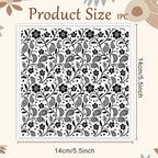 CHGCRAFT Paisley Pattern Polymer Clay Texture Sheet Vines Vintage Flowers Silicone Texture Mat for Polymer Clay Making Earrings Jewelry DIY Crafts 5.5 × 5.5 Inch