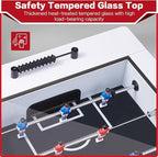 Foosball Coffee Table, 42" Soccer Game Table with Tempered Glass, Modern Game Table with 2 Balls for Adults, Kids, Home, Indoor Family Living Room