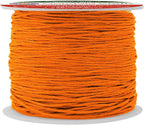 Mandala Crafts 1mm 109 Yards Orange Cotton Waxed Cord for Jewelry Making Bracelet Cord Waxed String - Beading String Thread Jewelry Cords for Necklaces String