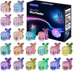 20 Colors Chameleon Mica Powder, 20 * 3g Color Shift Resin Pigment Powder for Epoxy Resin, Painting, Soap Making, Bath Bombs, Candle Making, Slime, Jewelry DIY Accessories(0.1oz/jar)