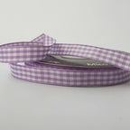 Purple Gingham Plaid Checked Ribbon 25 Yard Each Roll 100% Polyester (3/8", Purple)