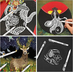White Gel Pens 3-Pack - 0.6/0.8/1.0mm Fine to Bold Tips for Journaling & Art - Opaque Ink on Dark Paper, Holiday Cards & DIY Gifts
