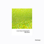 Hemway Polyurethane & Epoxy Resin Glitter 100g / 3.5oz Metallic Crystal Flake Additive for Flooring Jewelry Tumblers Glass Pigment - Microfine (1/256" 0.004" 0.1mm) - Lime Green Holographic