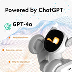 Robot Pet Dog ChatGPT-4o Smart AI-Powered Companion Voice & Gesture Control, Real-Time Interaction Robotics Toys for Kids, Home Monitoring - Includes Charging Dock