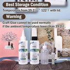 OBSEDE Clear Craft Glue for Crafts, Bundle with 50ml Precision Bottle, 2 Metal Needle Tips, Applicator Cap, and Cleaning Pin (6 Items) - Dries Clear for Paper Crafting Scrapbooking and Card Making