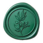 PONATIA 50 Pcs Emerald Green Wax Seal Stickers - Self- Adhesive Wedding Seal Stickers, Perfect for Invitation Cards, Envelopes Christmas Cards, Gift Wrapping, Party Menu Decor