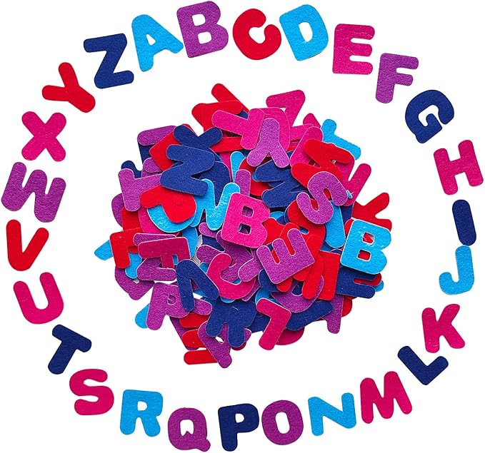 Letter Stickers, Felt Stickers for Kids, Felt Letters for Crafts, Craft Supplies for Scrapbooking 140pcs 1.58" Size