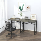 32 inch Small Folding Desk, Writing Gaming Computer Camping Desk for Small Spaces, No Assembly Required Home Office Desk, Black Oak