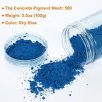 HARFINGTON Iron Oxide Powder Concrete Pigment 500 Mesh 3.5oz (100g) Iron Oxide Grout Pigment for Pastel Tile Paint Concrete Cement, Sky Blue