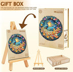 Wooden Puzzles for Adults,Peacock Puzzle, Unique Shaped Wooden Jigsaw Puzzles for Adults, Family Puzzle(13.4 * 13.4 in 300pcs)